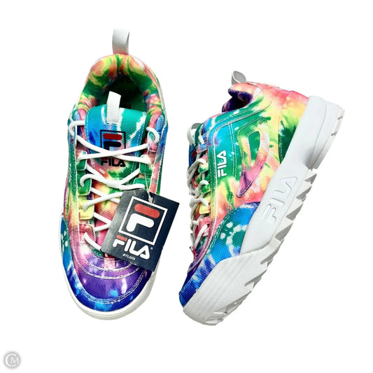 Shoes Athletic By Fila In Tie Dye Print, Size: 8