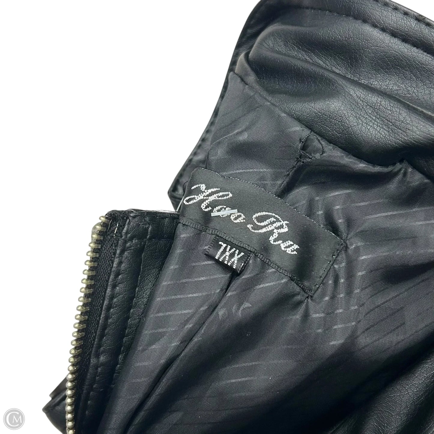 Jacket Moto By Haa Ru In Black, Size: Xxl