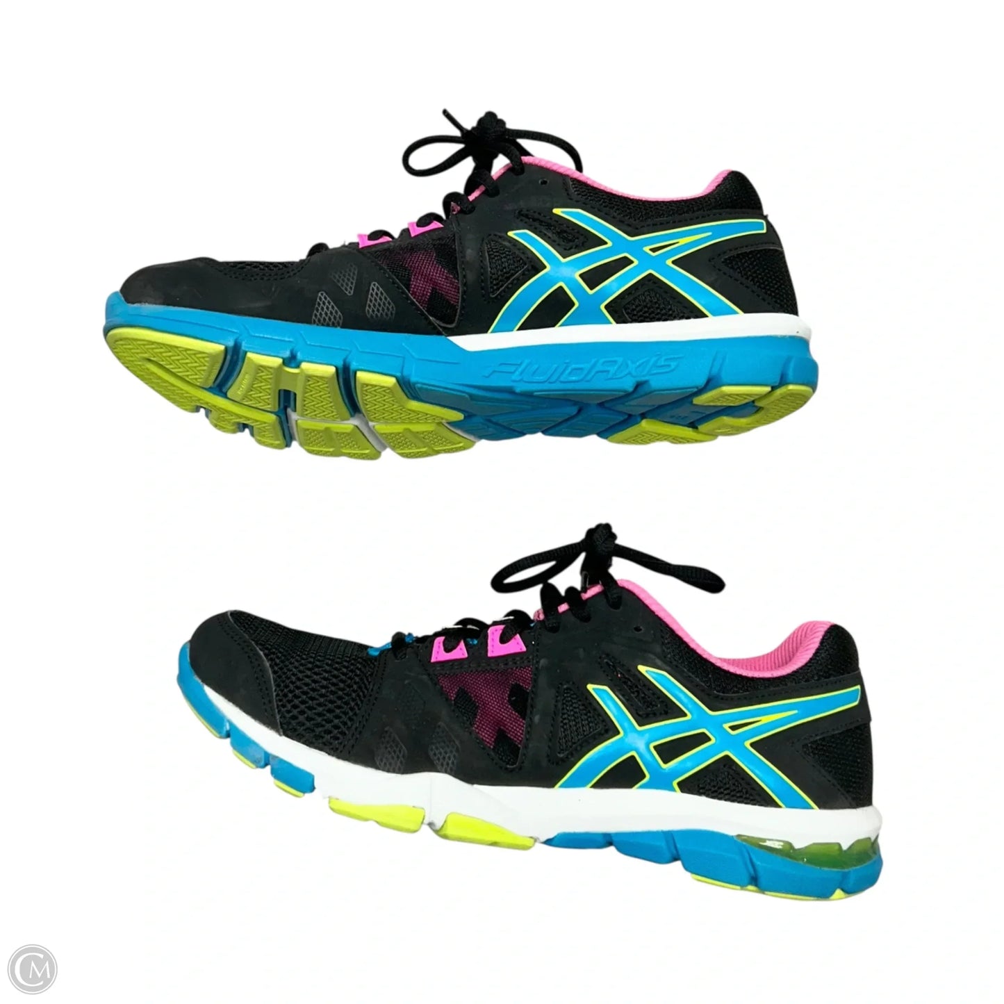 Shoes Athletic By Asics In Black & Blue, Size: 9
