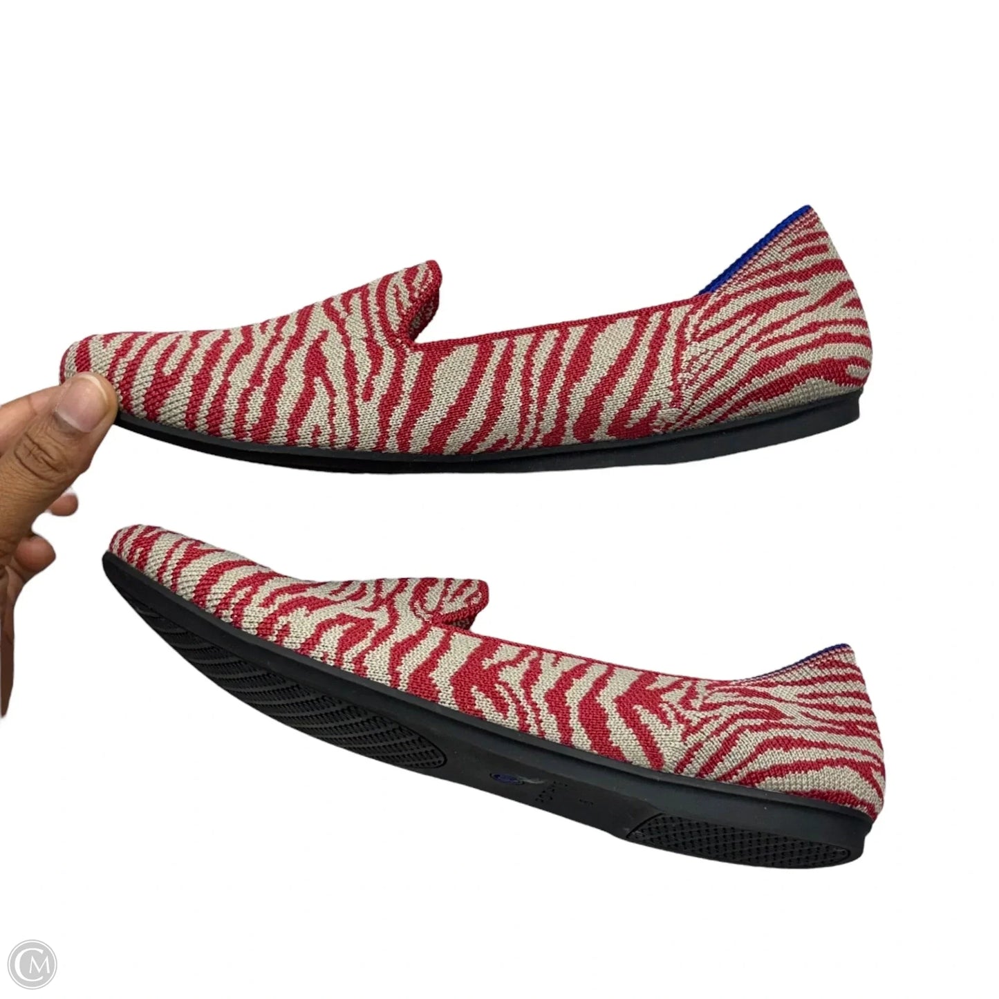 Shoes Flats By Rothys In Red & Tan, Size: 6