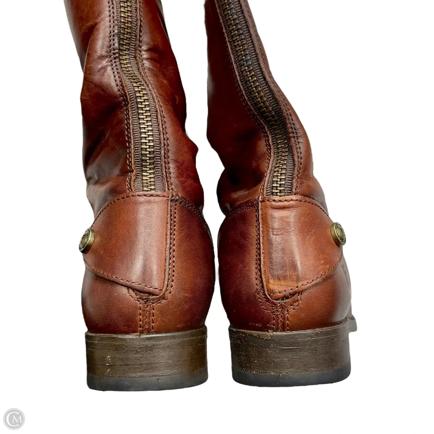 Boots Designer By Frye In Brown, Size: 5