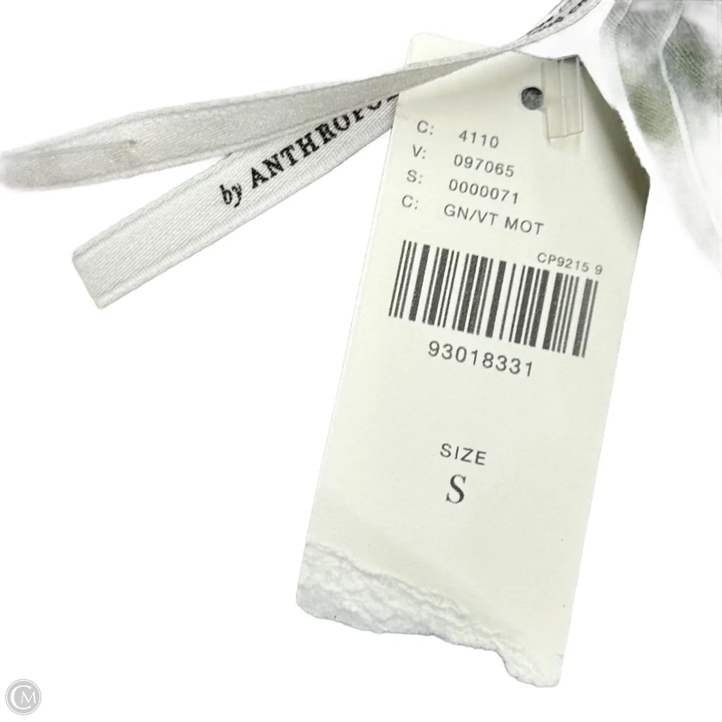 Top Long Sleeve By Anthropologie In Green & White, Size: S