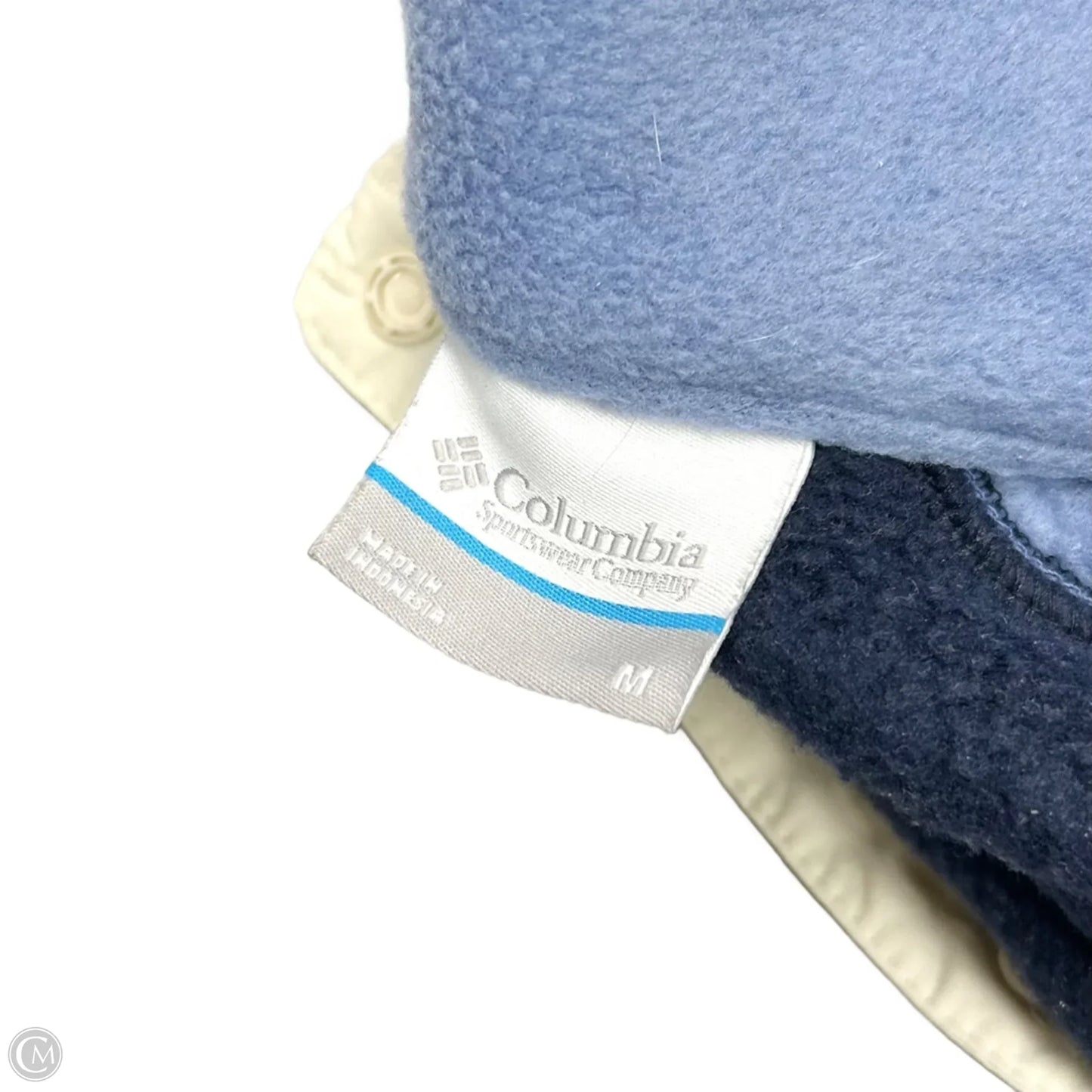 Jacket Fleece By Columbia In Blue & Cream, Size: M