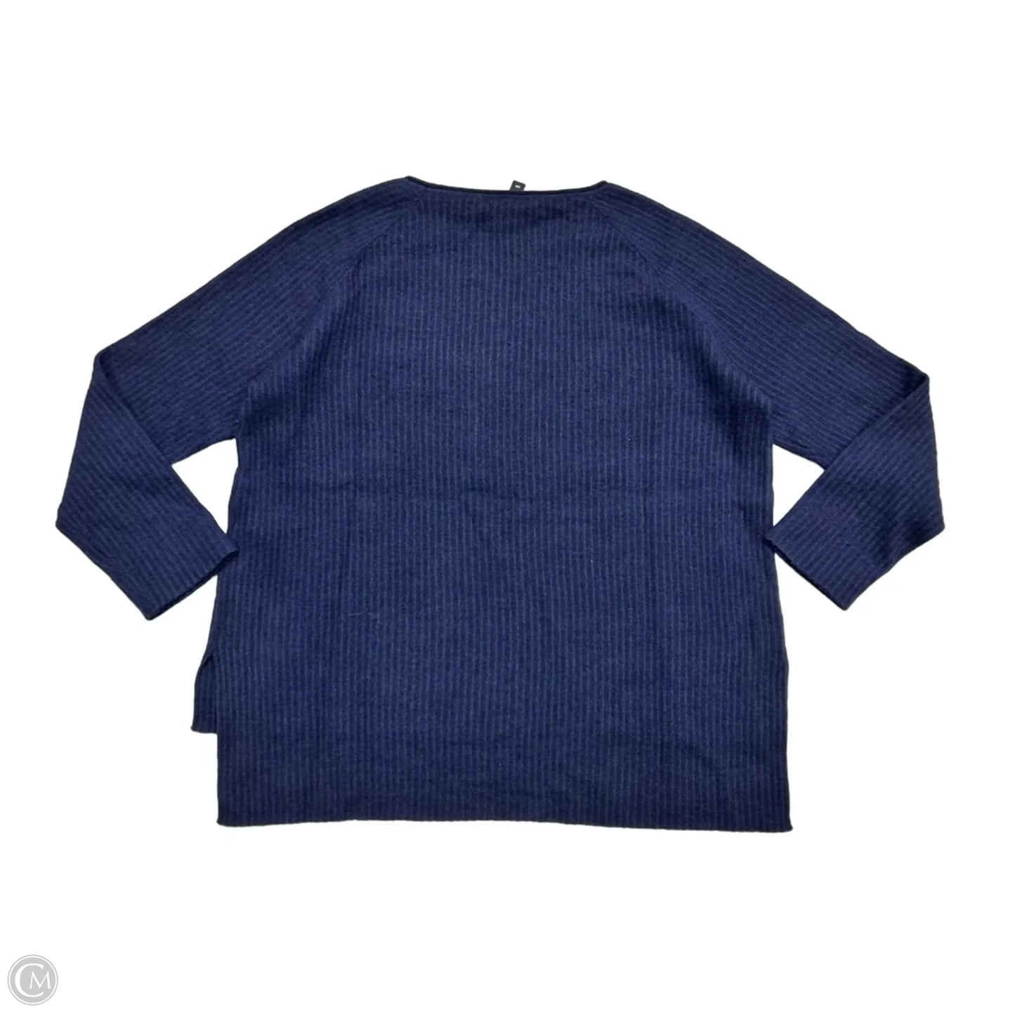 Top 3/4 Sleeve By Eileen Fisher In Navy, Size: S