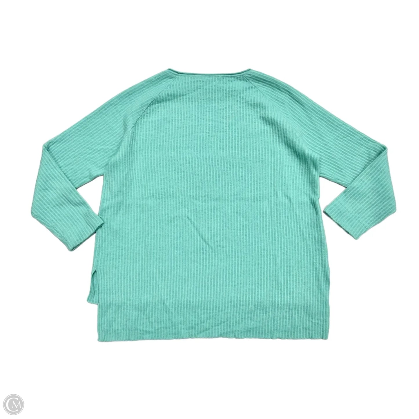 Top 3/4 Sleeve By Eileen Fisher In Teal, Size: S