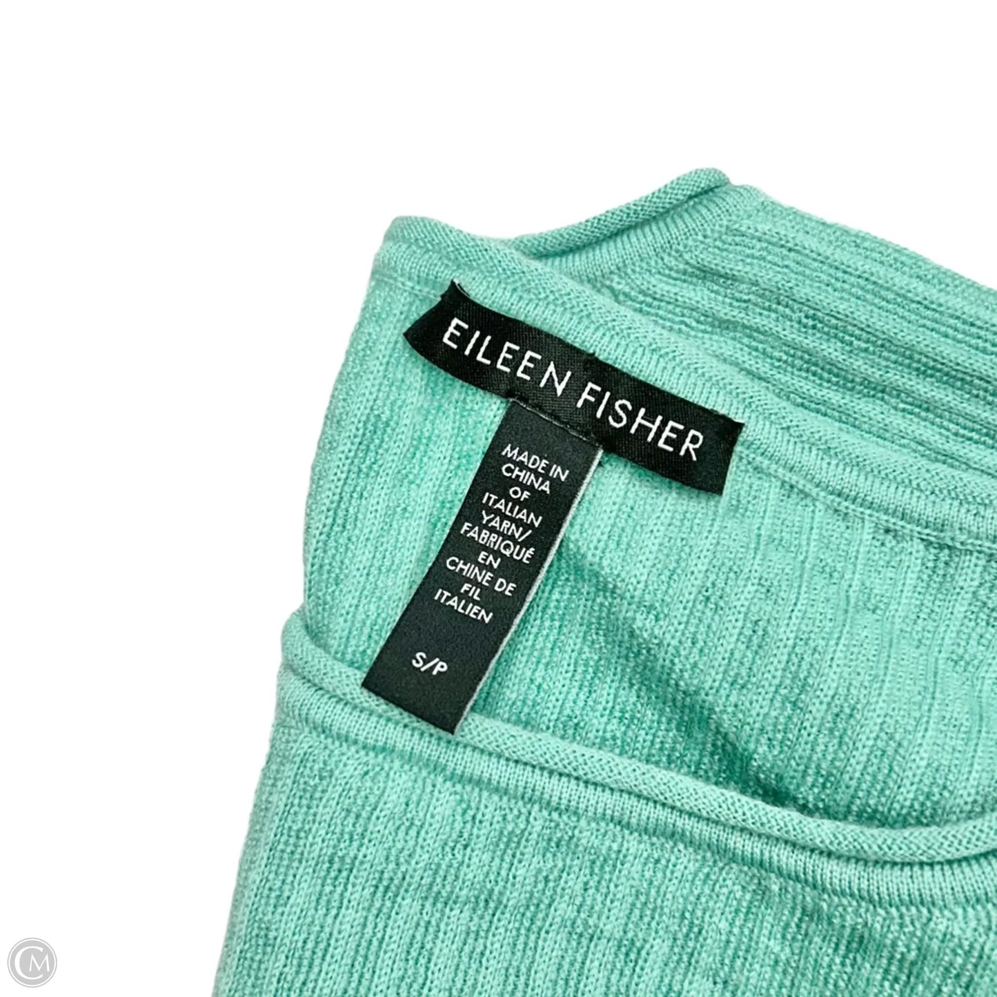 Top 3/4 Sleeve By Eileen Fisher In Teal, Size: S