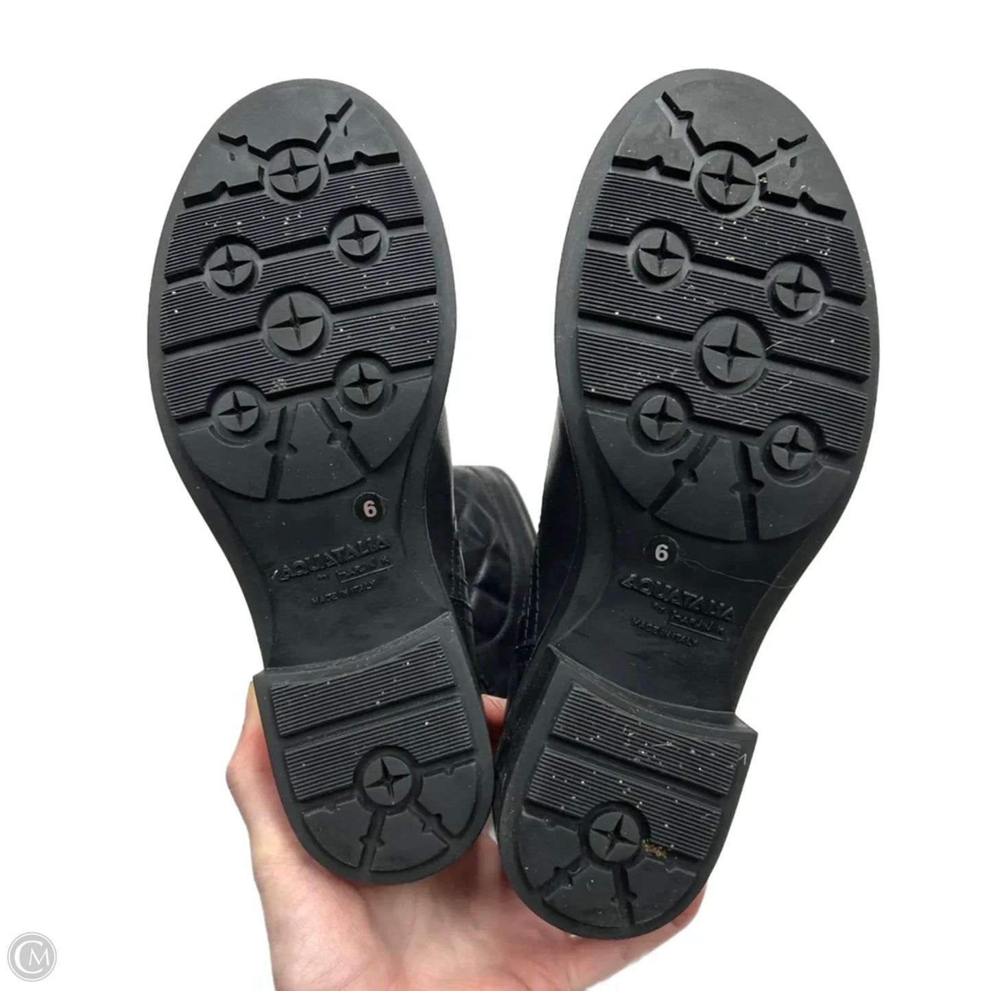 Boots Mid-calf Flats By Aquatalia In Black, Size: 6