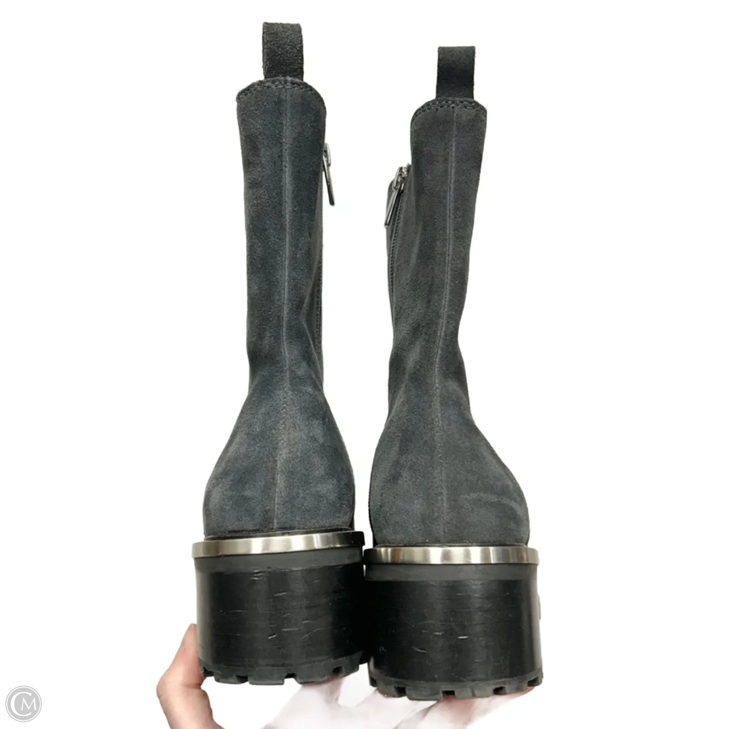 Boots Mid-calf Heels By Vince Camuto In Grey, Size: 7.5