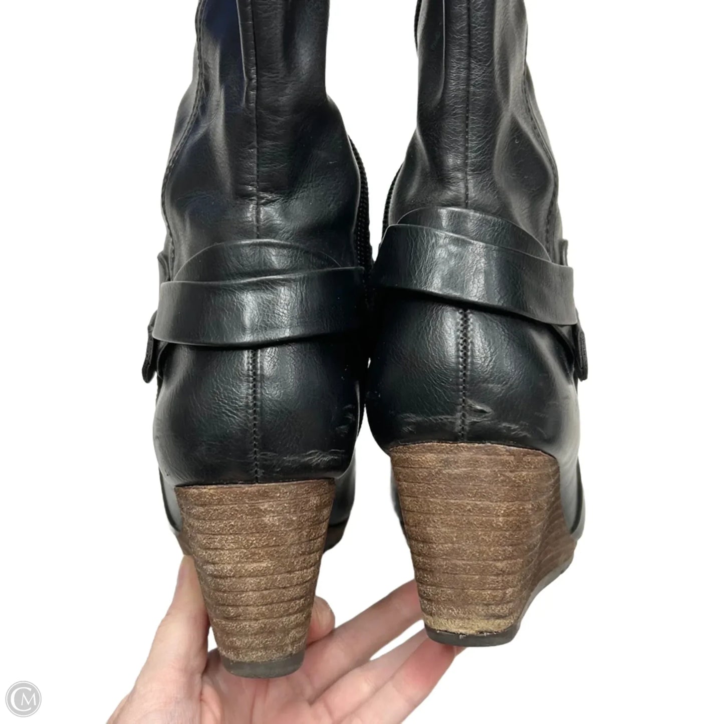 Boots Mid-calf Heels By Dr Scholls In Black, Size: 8