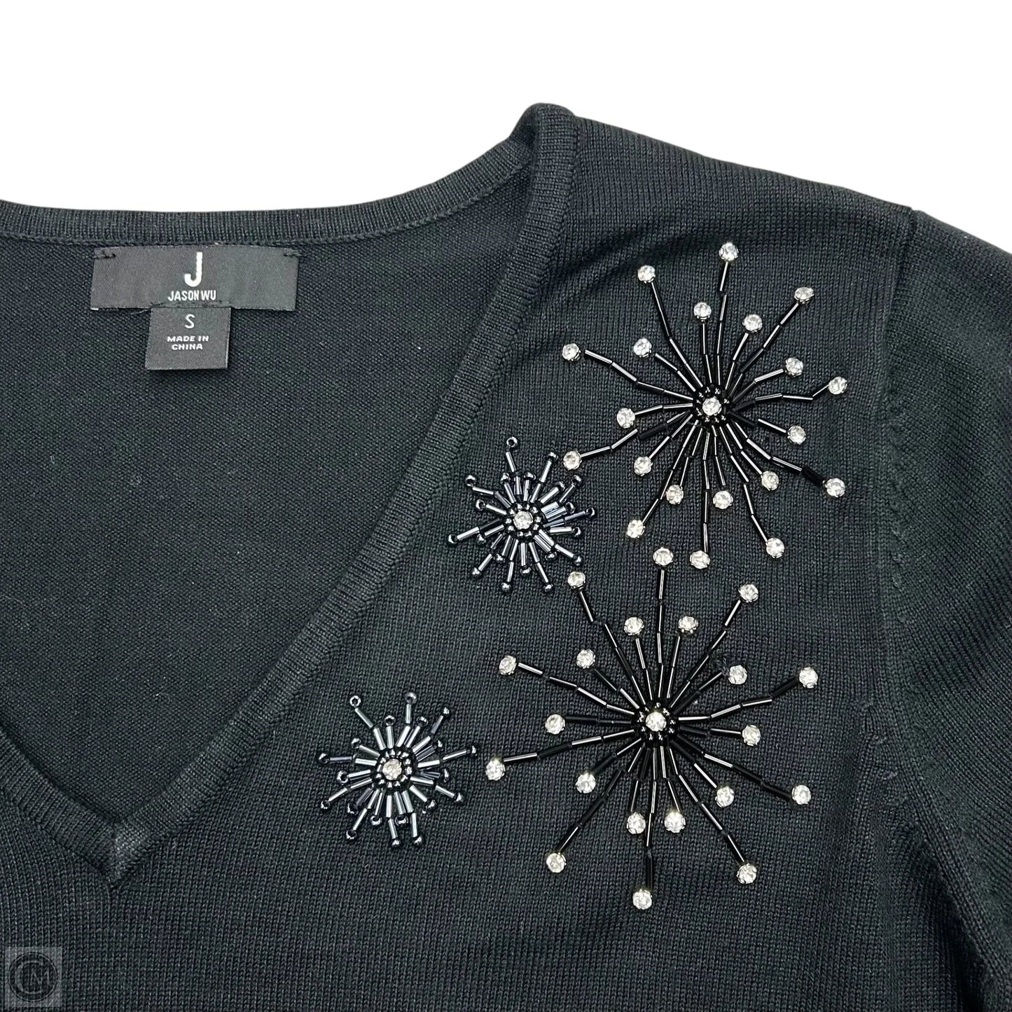 Sweater Cardigan Designer By Jason Wu In Black, Size: S