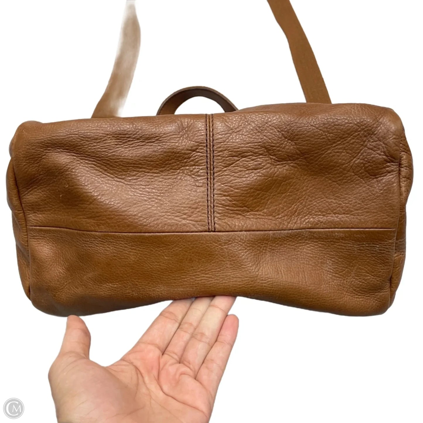 Handbag Leather By Fossil, Size: Medium