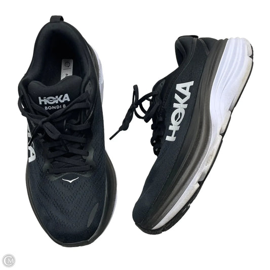 Shoes Athletic By Hoka In Black & White, Size: 10