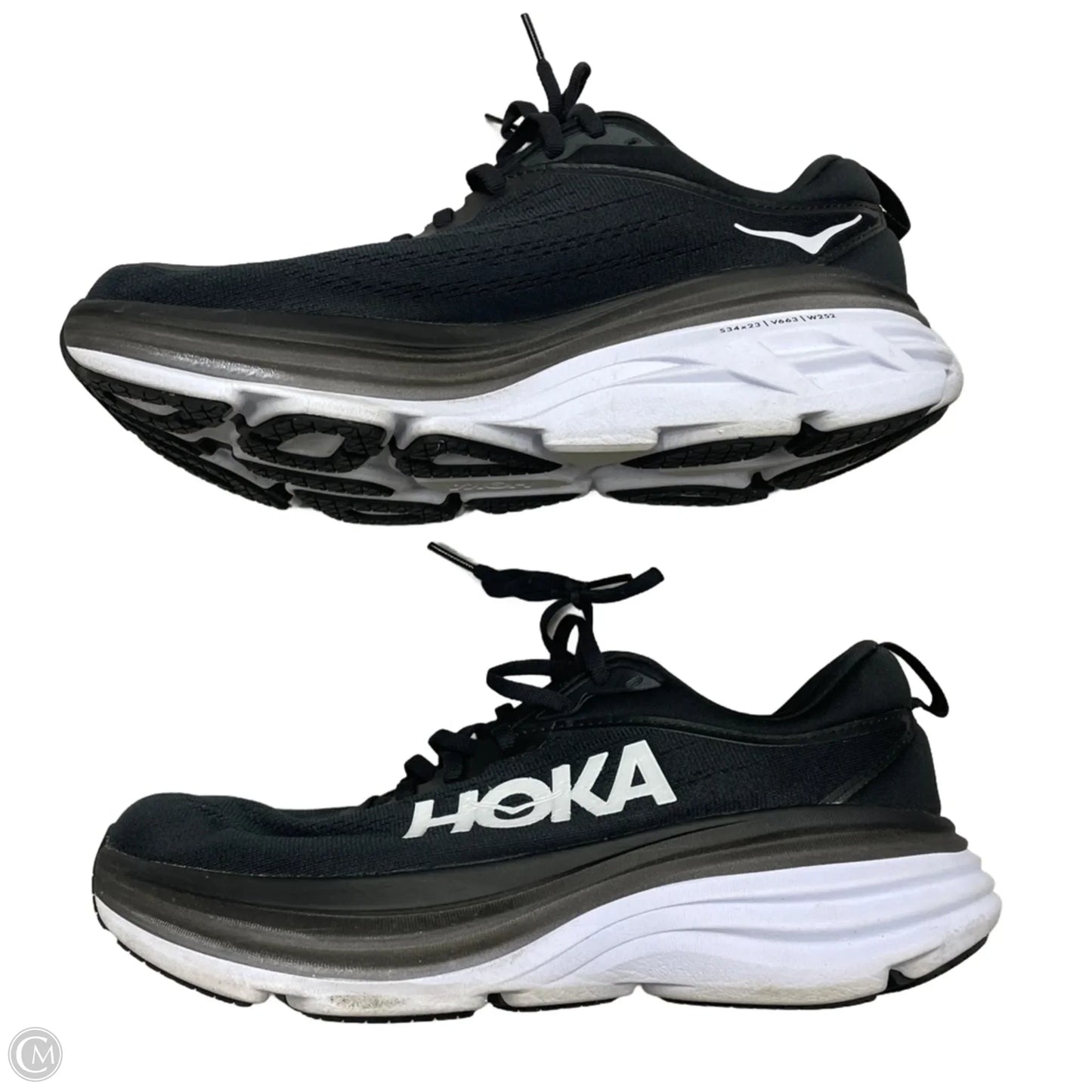Shoes Athletic By Hoka In Black & White, Size: 10