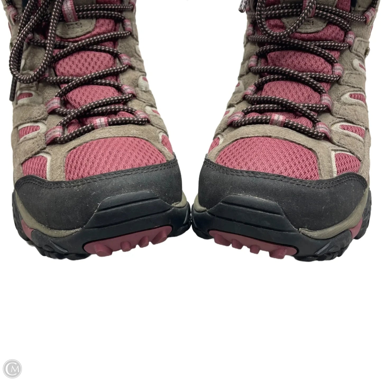 Boots Hiking By Merrell In Brown & Pink, Size: 9.5
