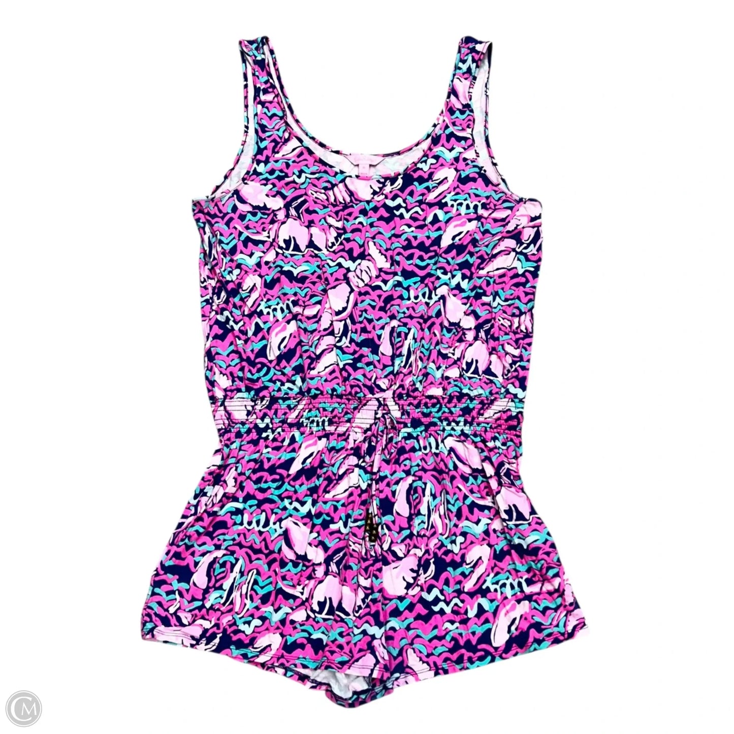 Romper Designer By Lilly Pulitzer In Pink & Purple, Size: Xl