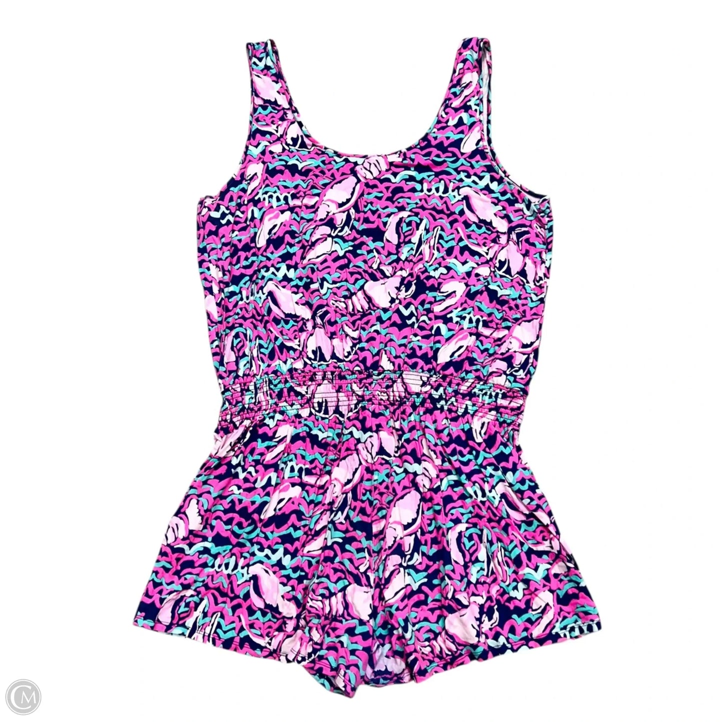 Romper Designer By Lilly Pulitzer In Pink & Purple, Size: Xl