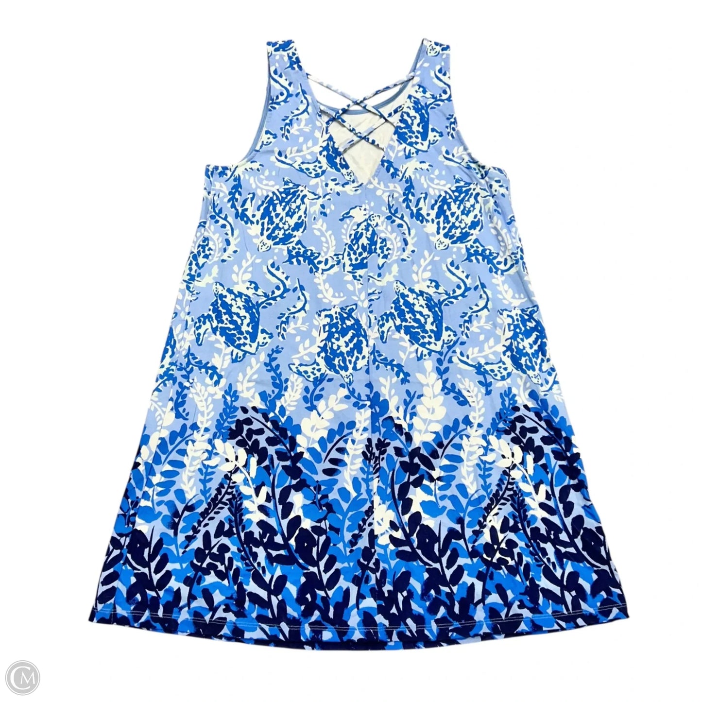 Dress Designer By Lilly Pulitzer In Blue & White, Size: L