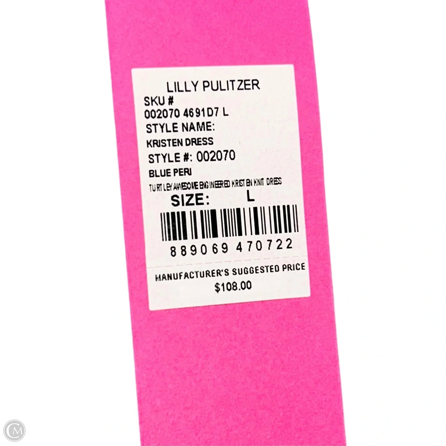 Dress Designer By Lilly Pulitzer In Blue & White, Size: L