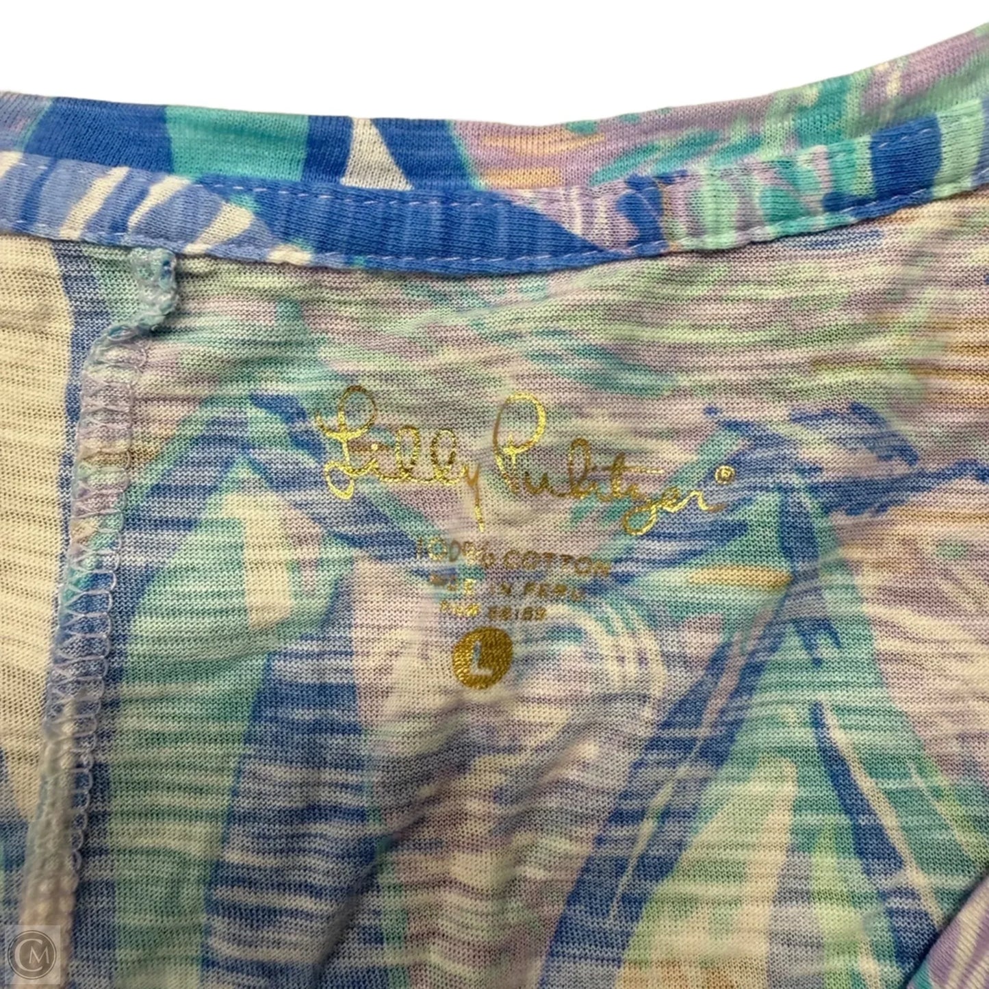 Dress Designer By Lilly Pulitzer In Blue & White, Size: L