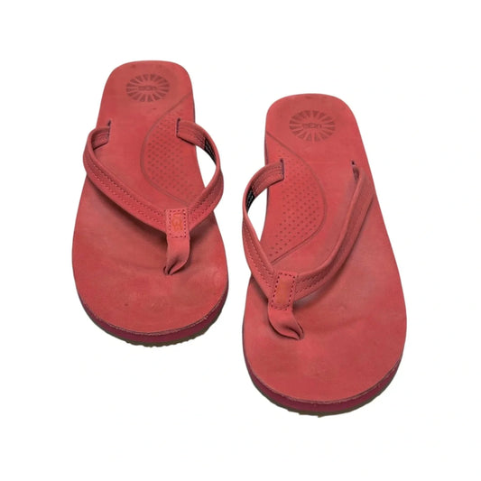 Sandals Designer By Ugg In Red, Size: 7