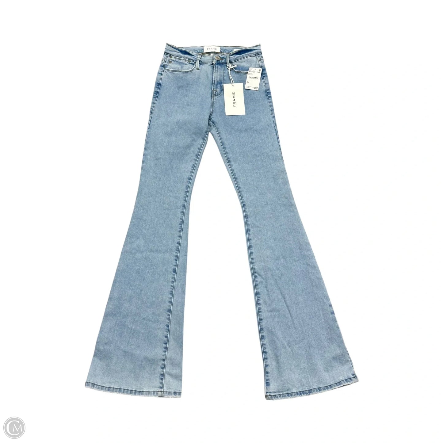 Jeans Straight By Frame In Blue Denim, Size: 0