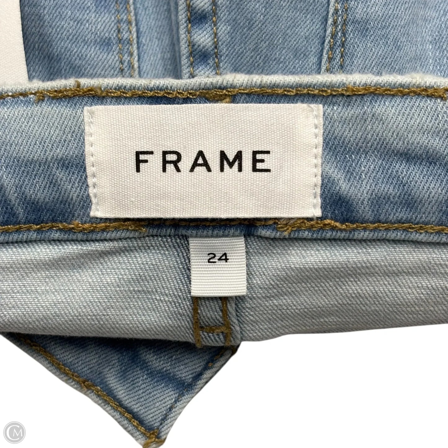 Jeans Straight By Frame In Blue Denim, Size: 0