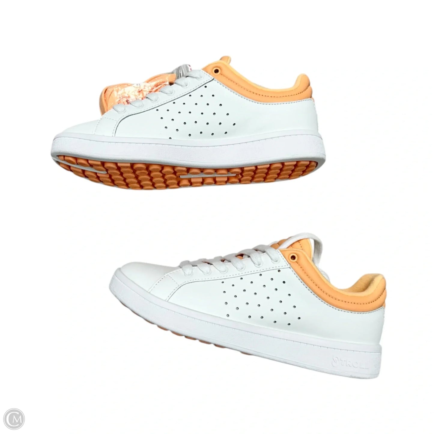 Shoes Athletic By Troll In Orange & White, Size: 7