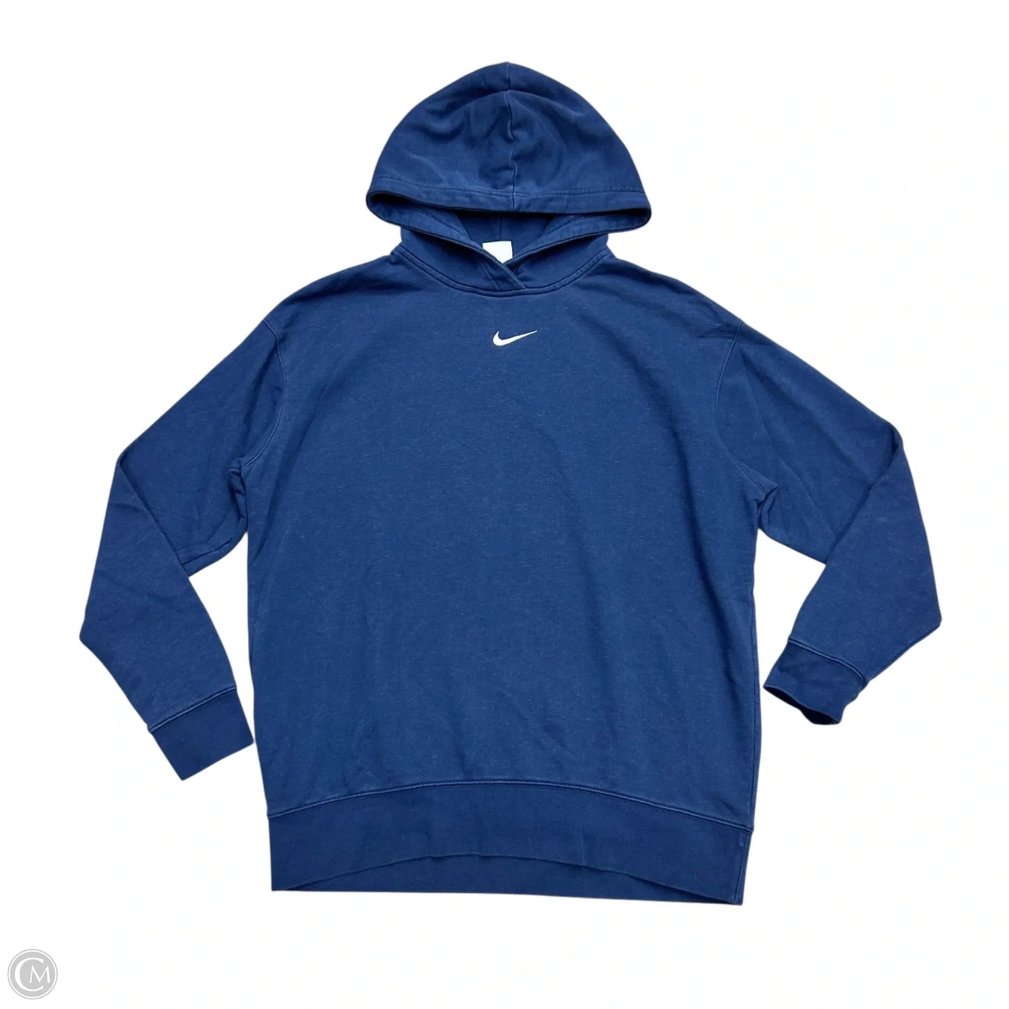 Sweatshirt Hoodie By Nike In Blue, Size: S