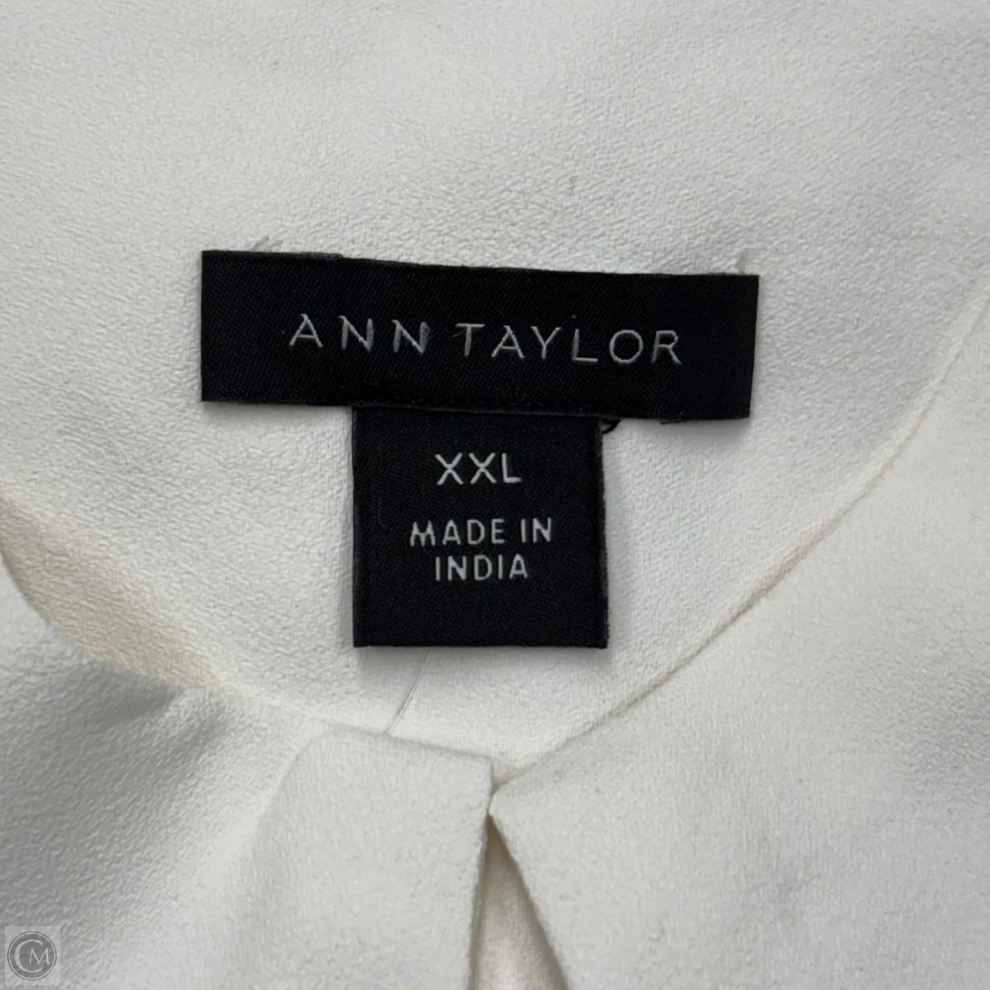 Top Long Sleeve By Ann Taylor In Cream, Size: Xxl