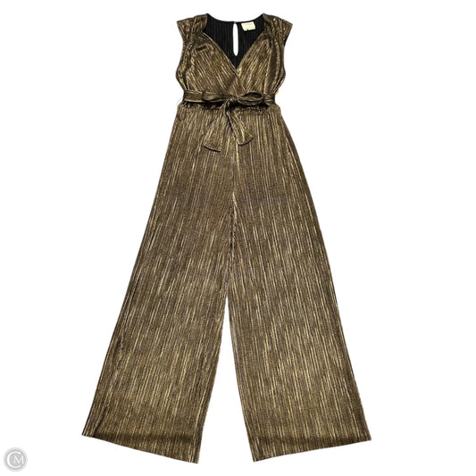 Jumpsuit By Anthropologie In Black & Gold, Size: L