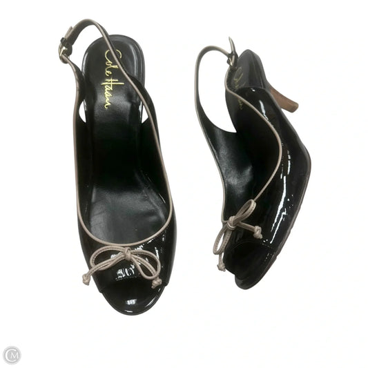 Sandals Heels Kitten By Cole-haan In Black & Cream, Size: 8