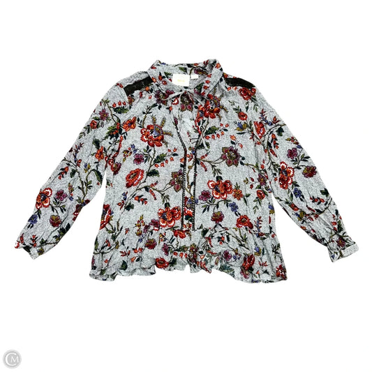 Top Long Sleeve By Maeve In Floral Print, Size: Xl