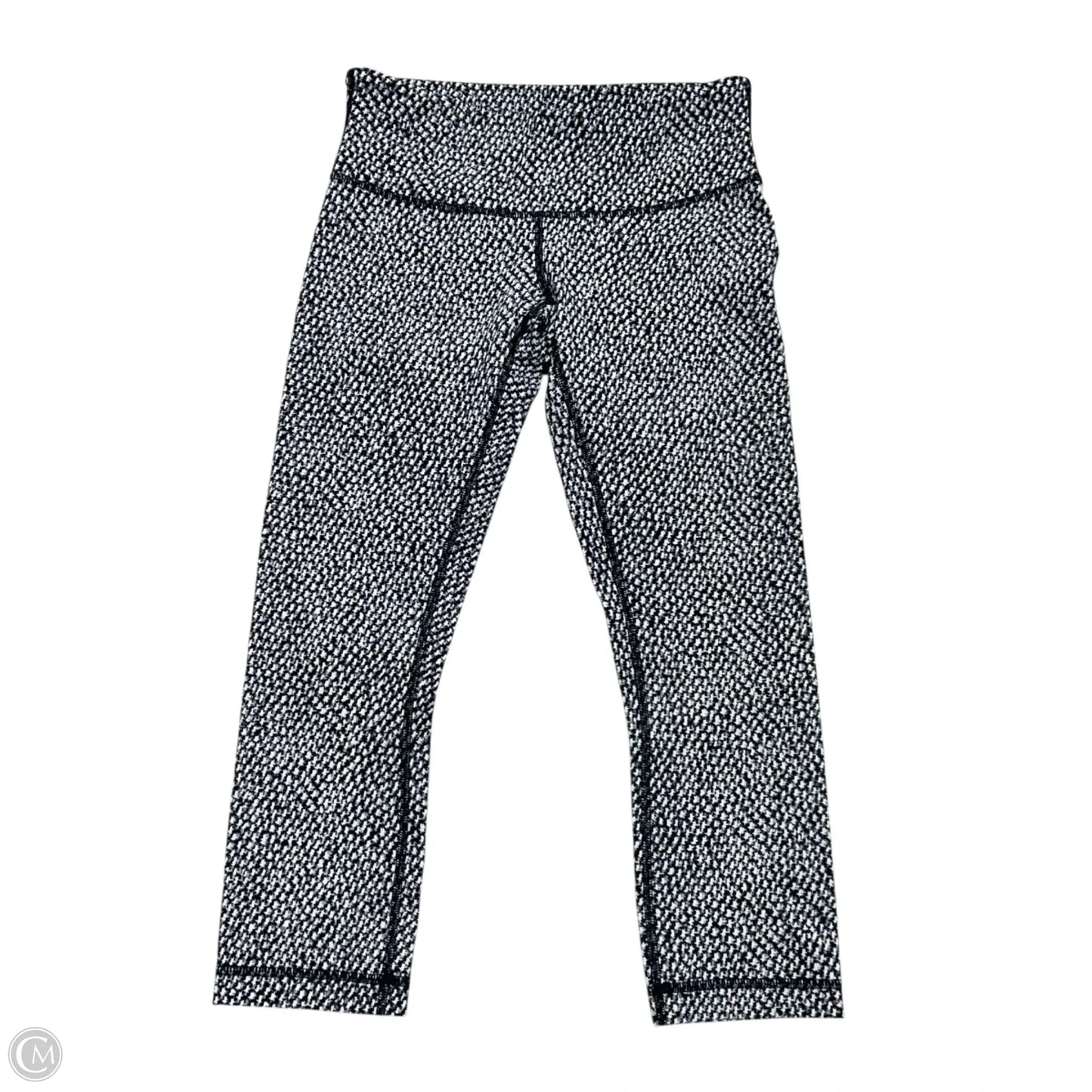 Athletic Leggings Capris By Lululemon In Black & White, Size: S