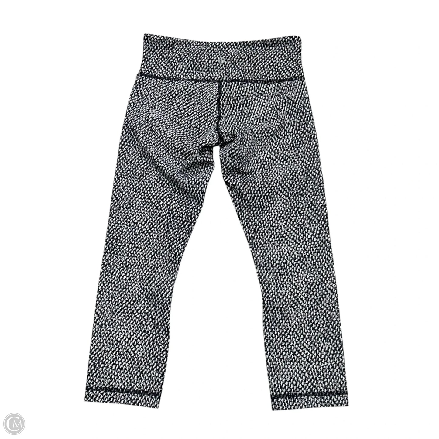 Athletic Leggings Capris By Lululemon In Black & White, Size: S