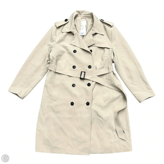 Coat Trench Coat By H&m In Cream, Size: Xxl