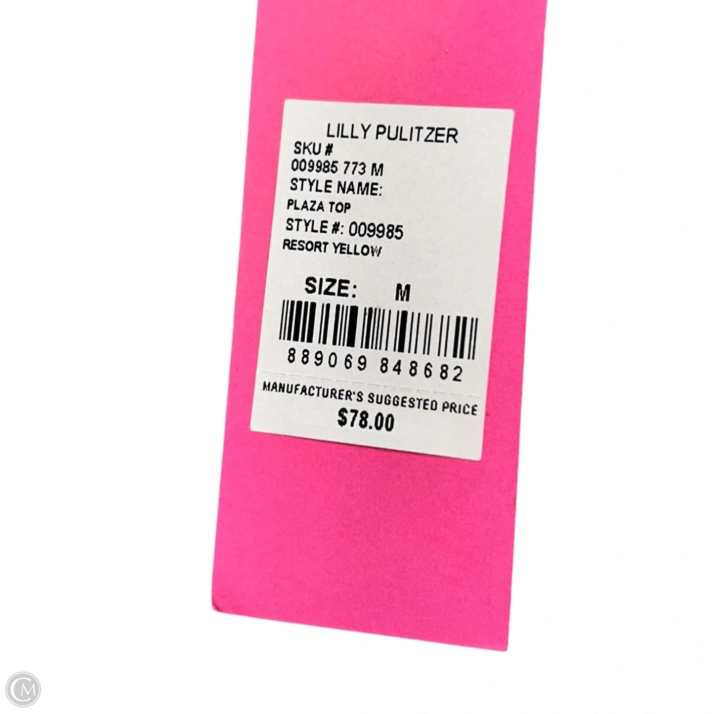 Top Sleeveless Designer By Lilly Pulitzer In Yellow, Size: M