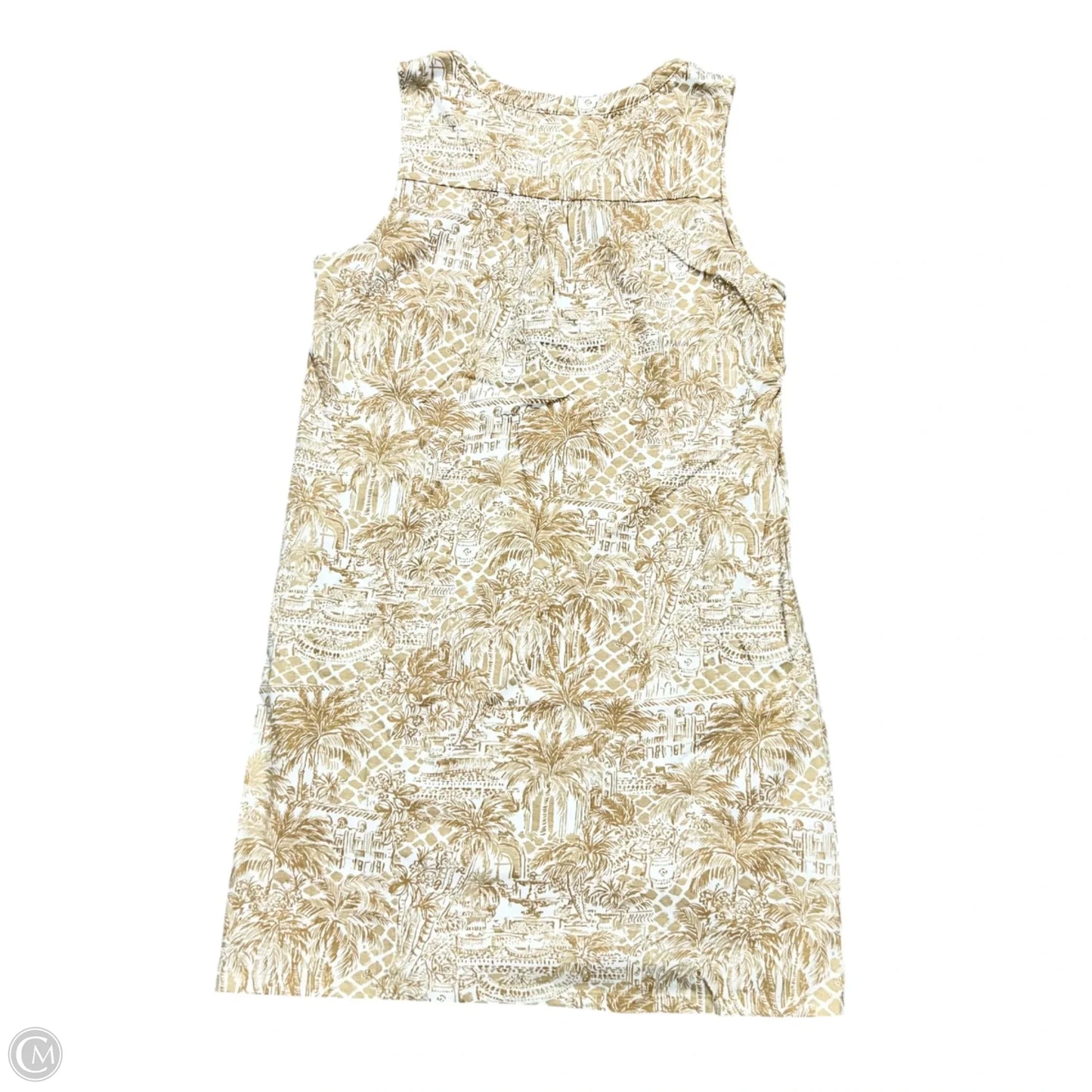 Shorts Designer By Lilly Pulitzer In Tan & White, Size: M