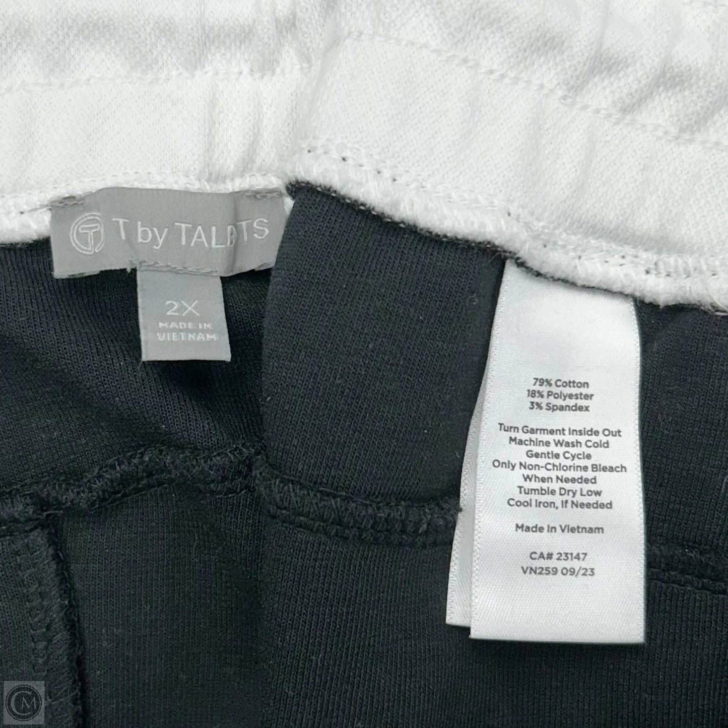 Athletic Pants By Talbots In Black & White, Size: 2x