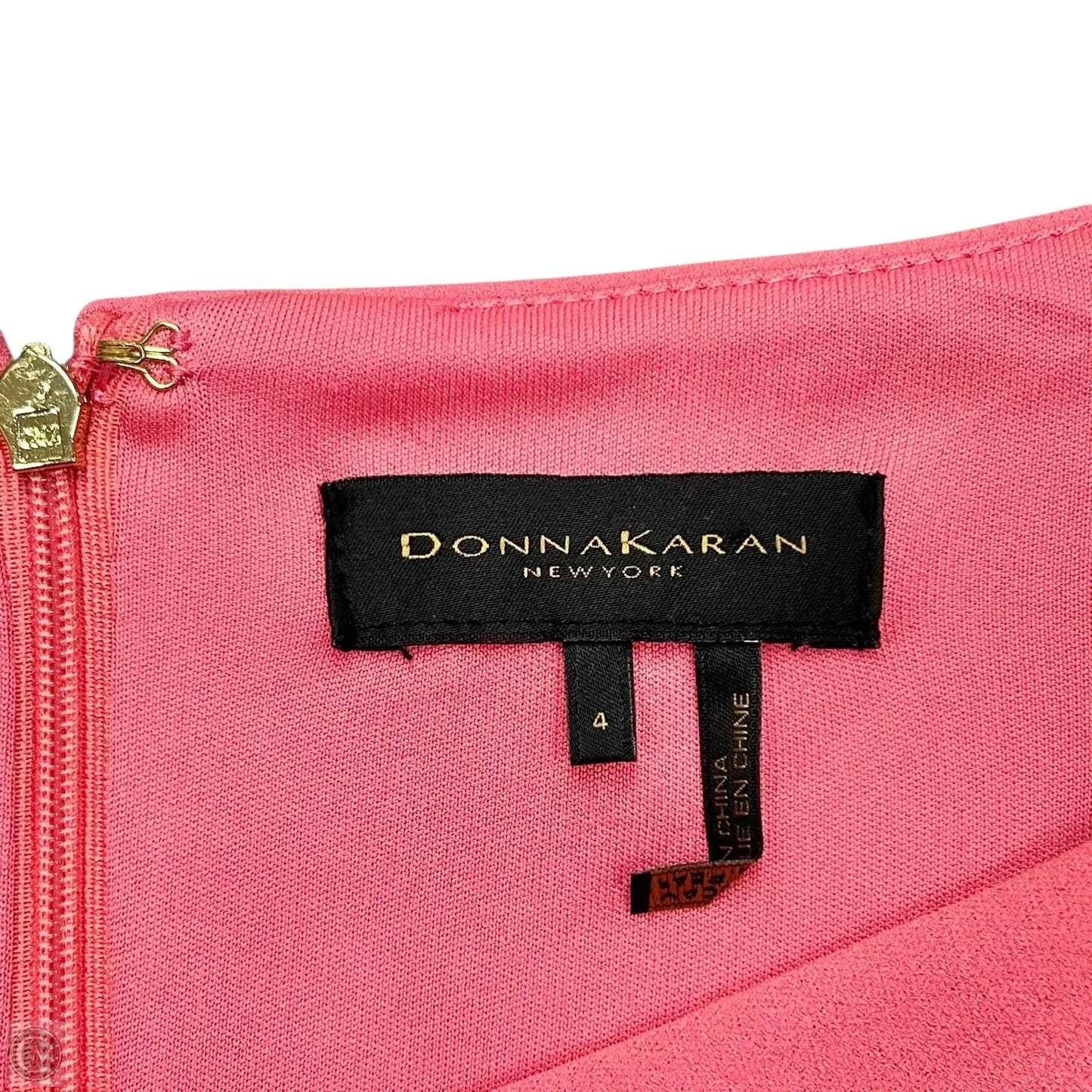 Dress Party Midi By Donna Karan In Coral, Size: S
