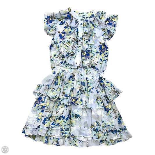 Dress Designer By Misa In Blue & Yellow, Size: Xs