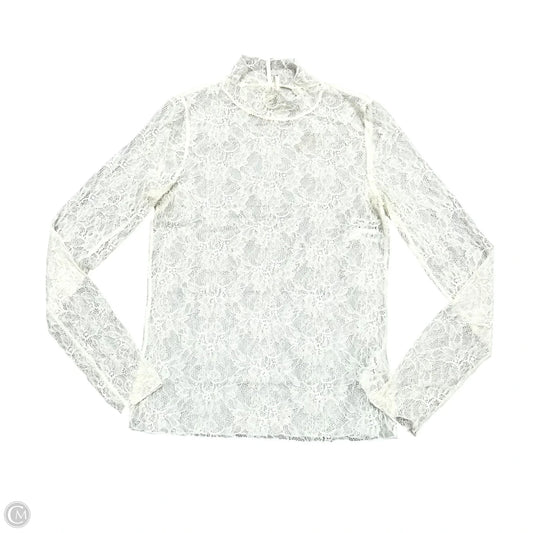 Top Long Sleeve By Anthropologie In Cream, Size: S