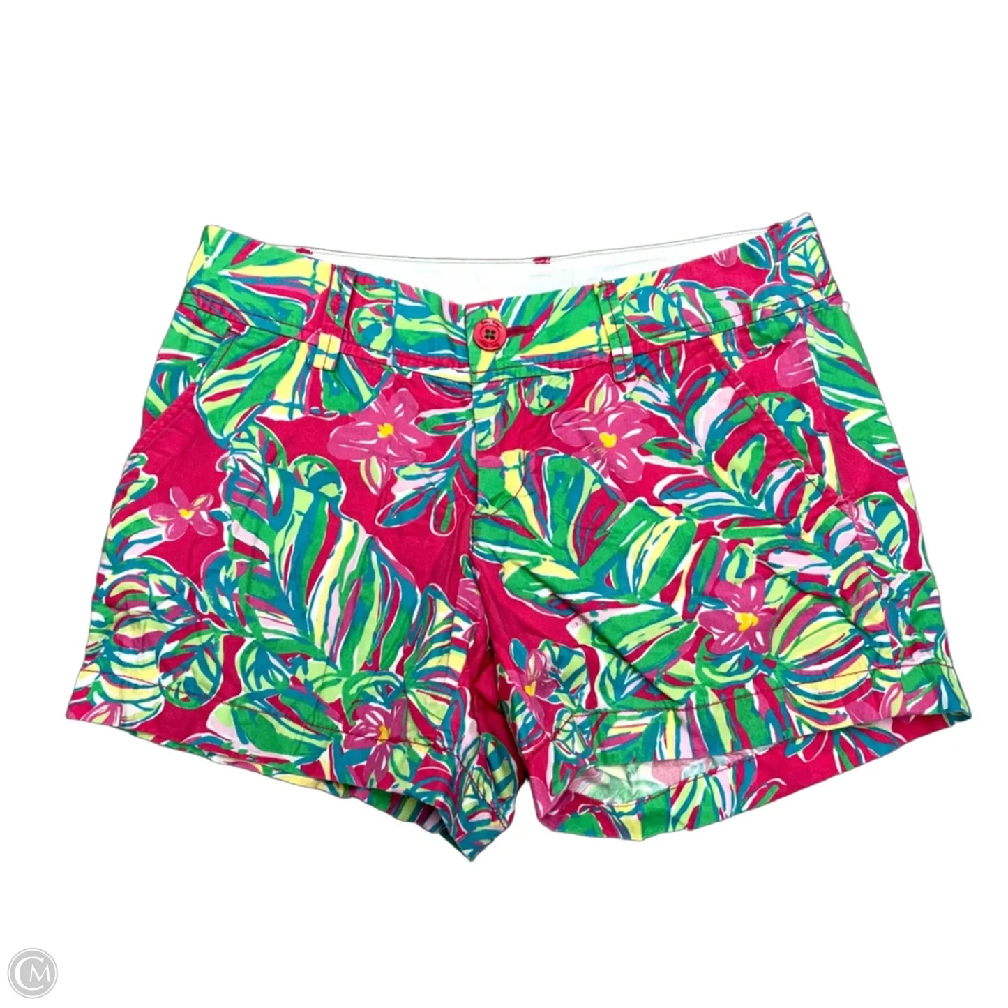 Shorts Designer By Lilly Pulitzer In Green & Pink, Size: 4