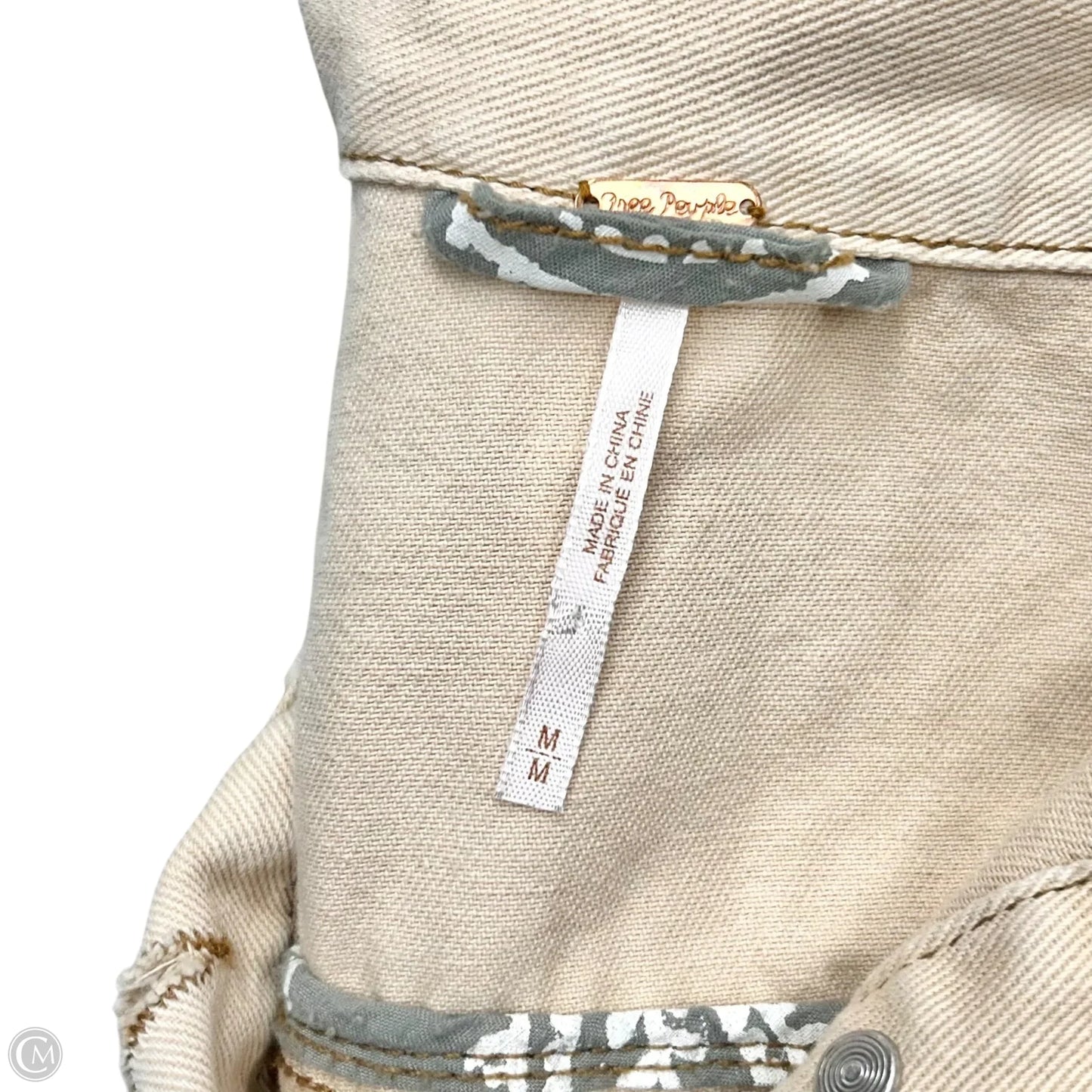 Jacket Denim By Free People In Tan, Size: M
