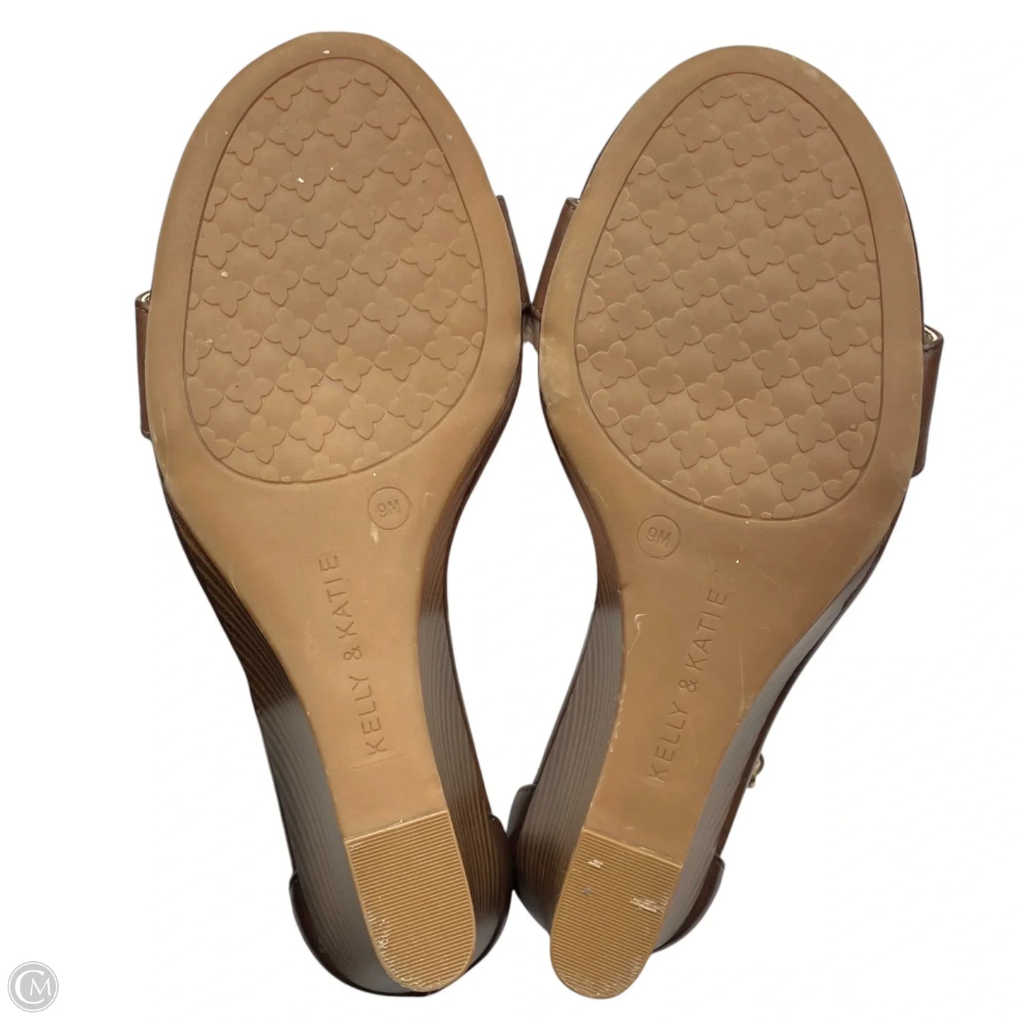 Sandals Heels Wedge By Kelly And Katie In Brown, Size: 9