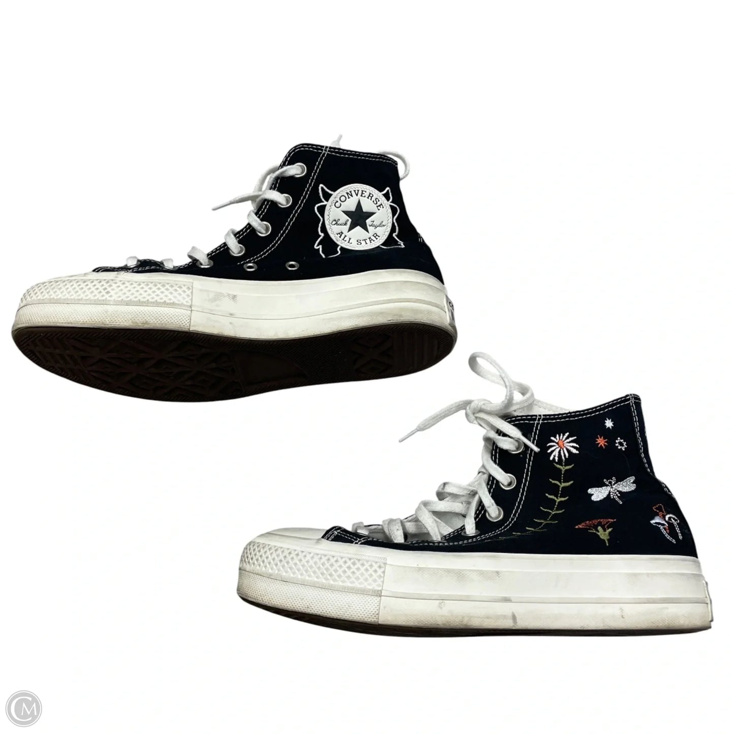 Shoes Sneakers By Converse In Black & Cream, Size: 9