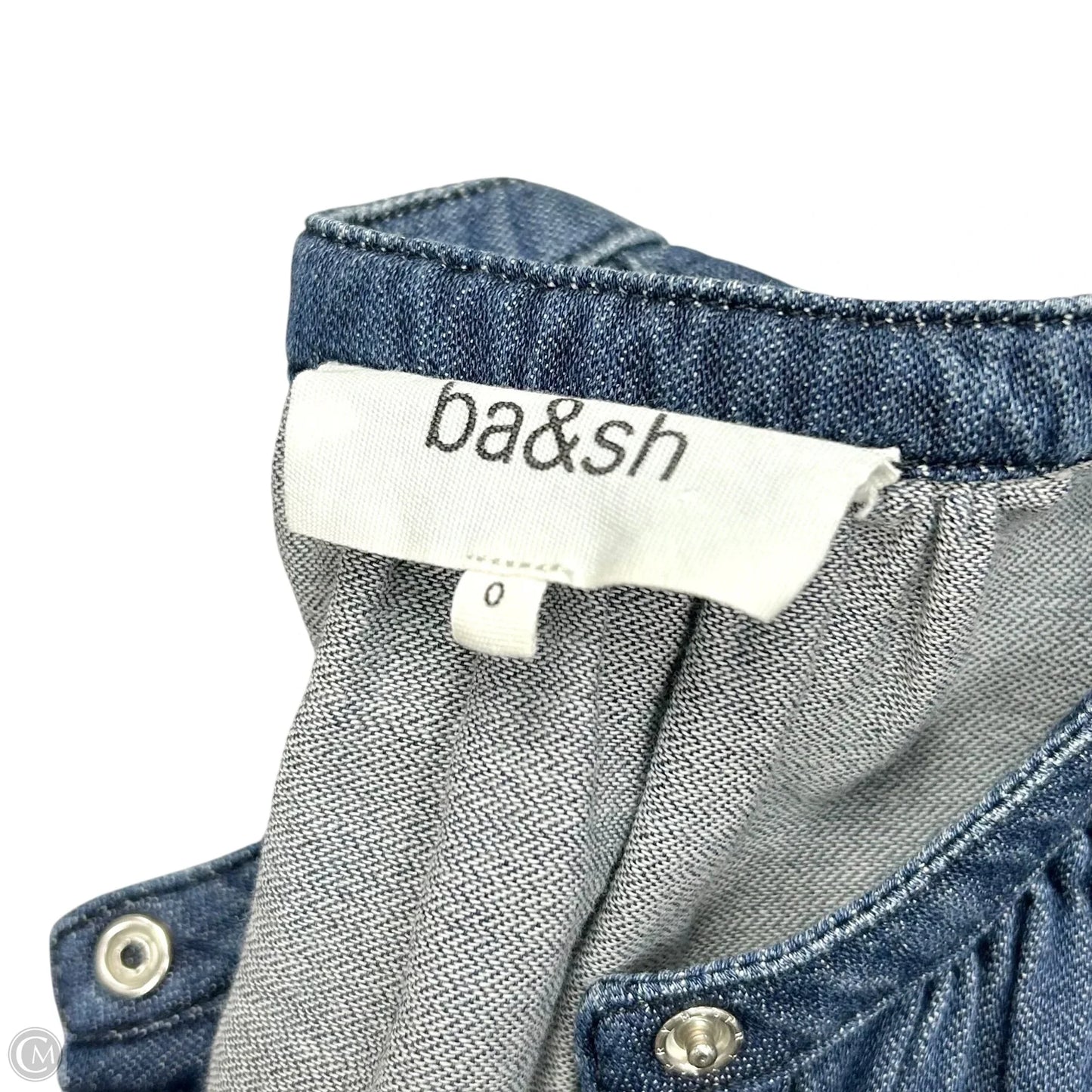 Top Short Sleeve By Ba&sh In Blue Denim, Size: Xs