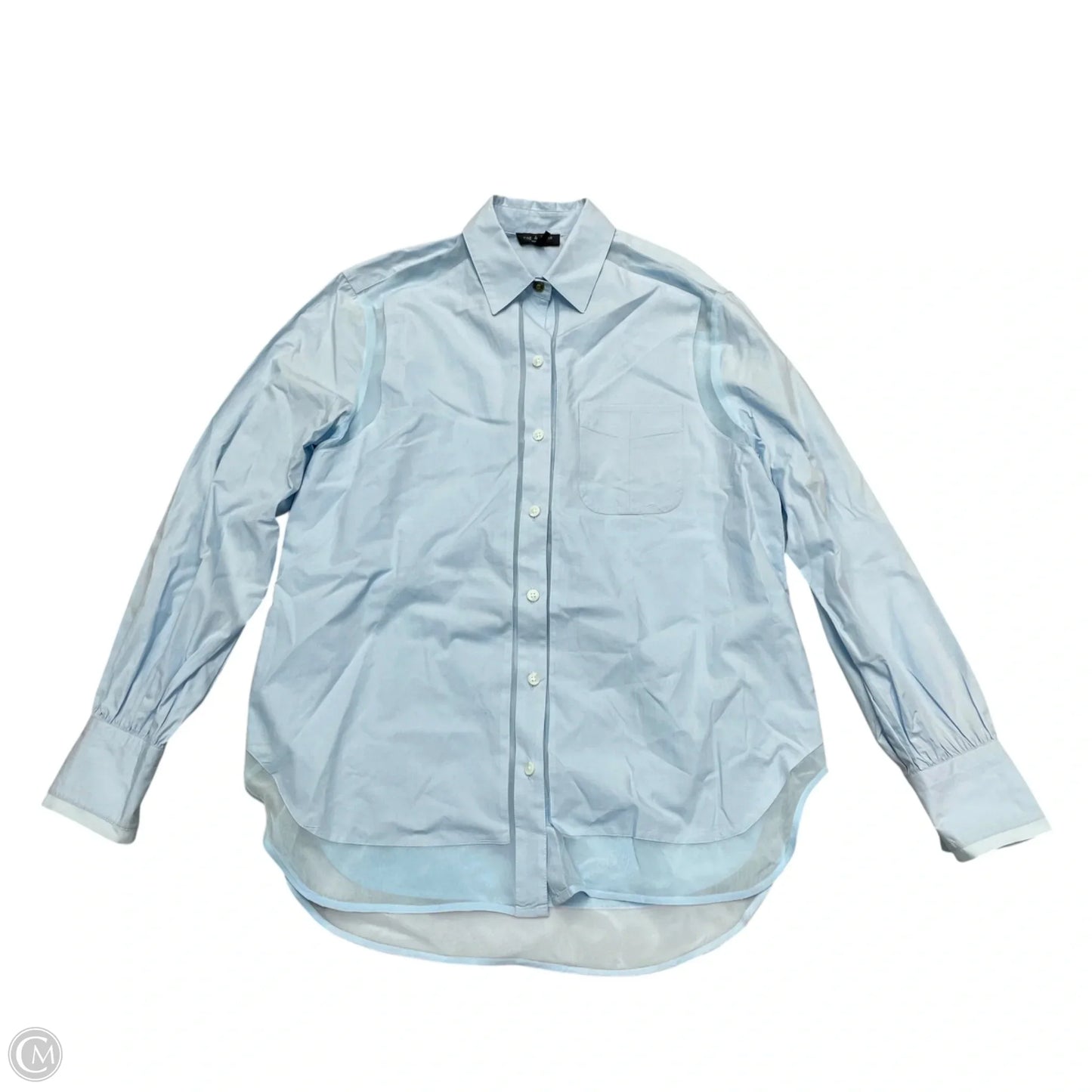 Blouse Long Sleeve By Rag And Bone In Blue, Size: S