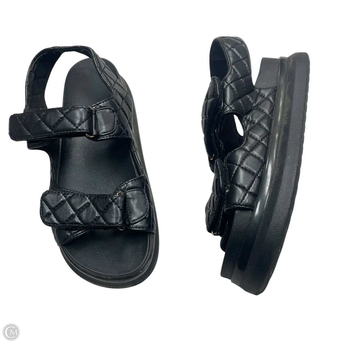 Sandals Heels Platform By Rouge In Black, Size: 9