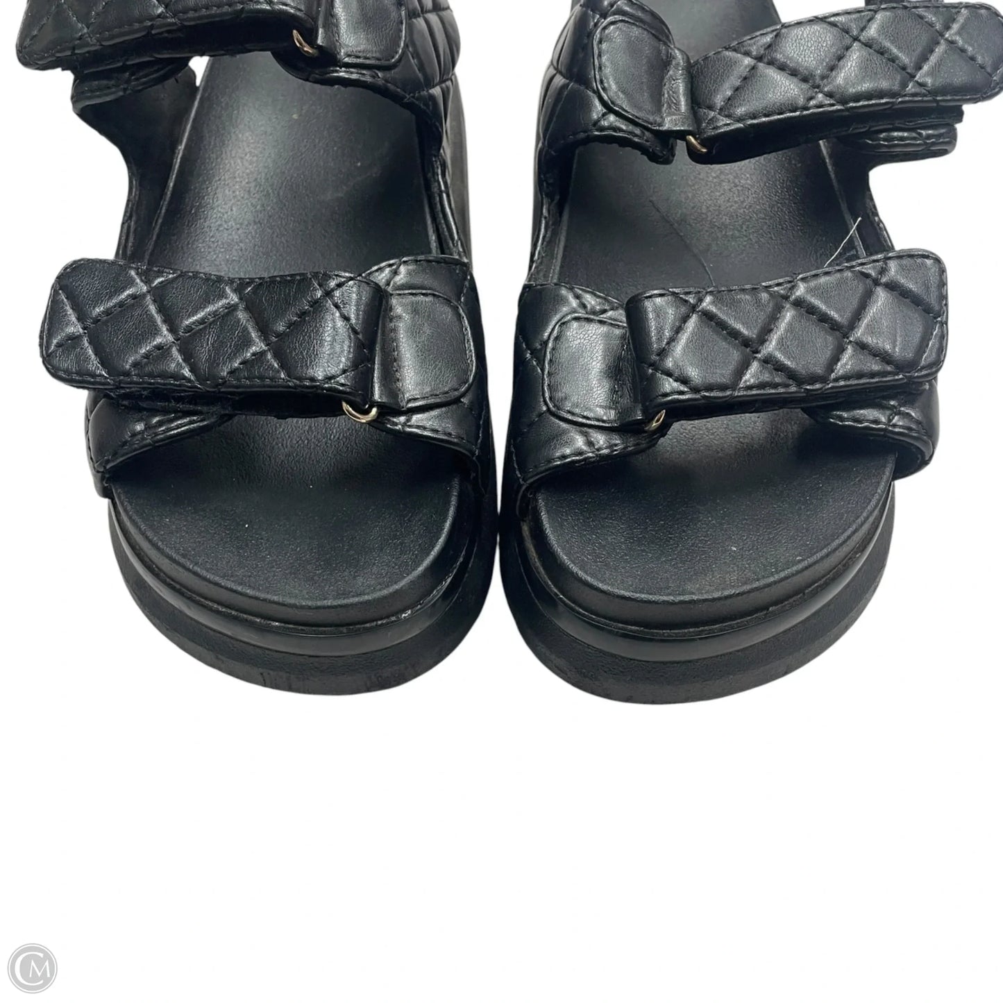 Sandals Heels Platform By Rouge In Black, Size: 9