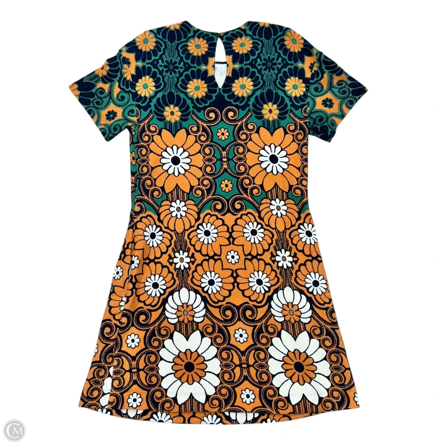 Dress Casual Short By Maeve In Green & Orange, Size: S